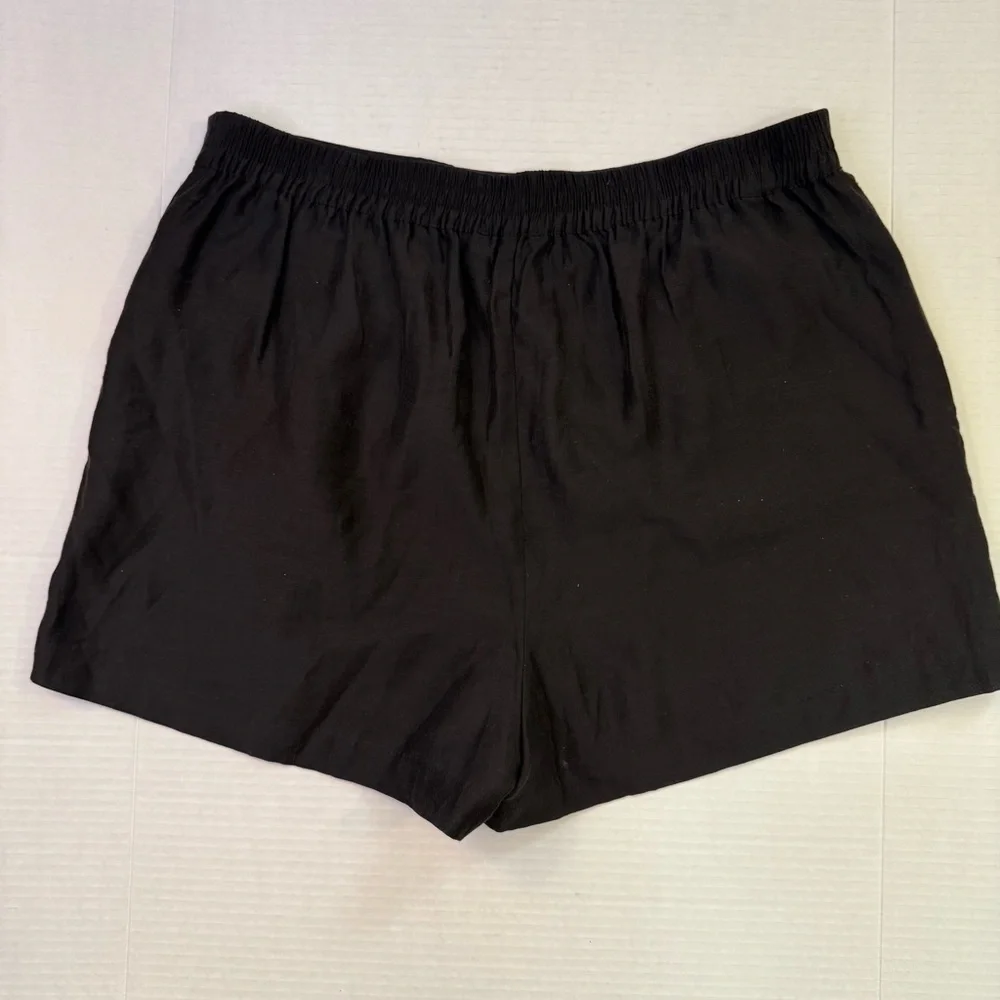 Naked Zebra Black Tencel Shorts